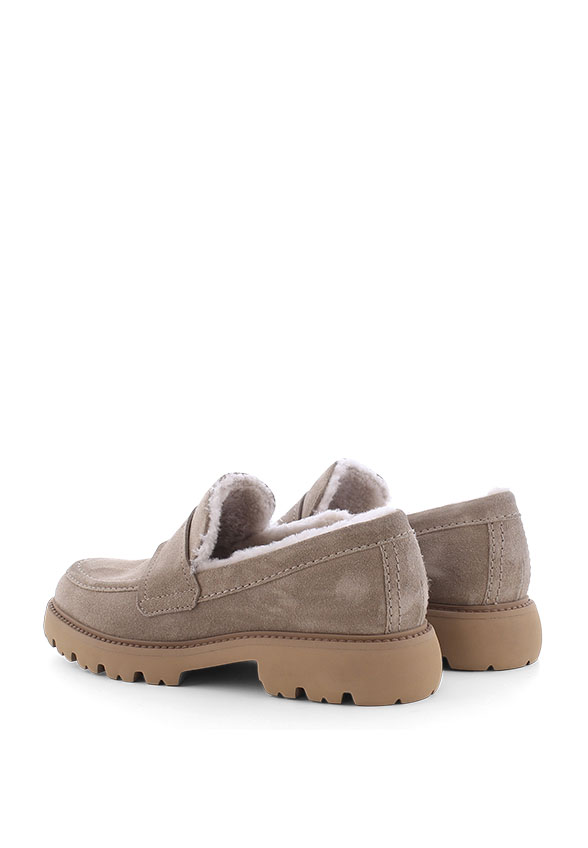 LOAFERSY PRINT BEŻOWE
