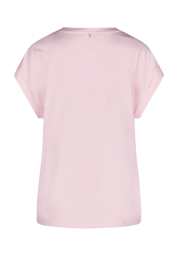 T-SHIRT Z NADRUKIEM RÓŻOWY