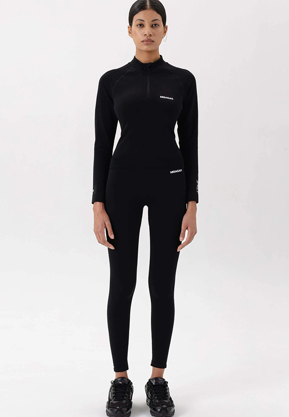 LONGSLEEVE Z ZAMKIEM CZARNY