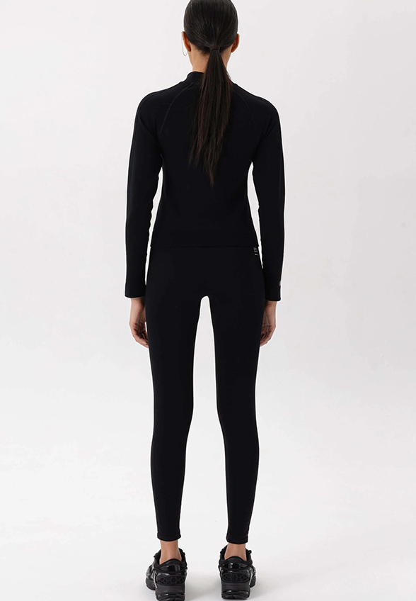 LONGSLEEVE Z ZAMKIEM CZARNY