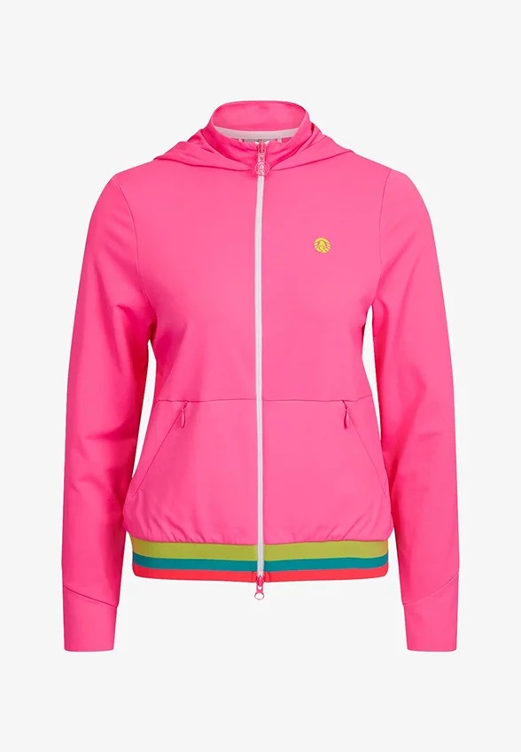 BLUZA GOLFOWA ZE STÓJKĄ RÓŻOWA