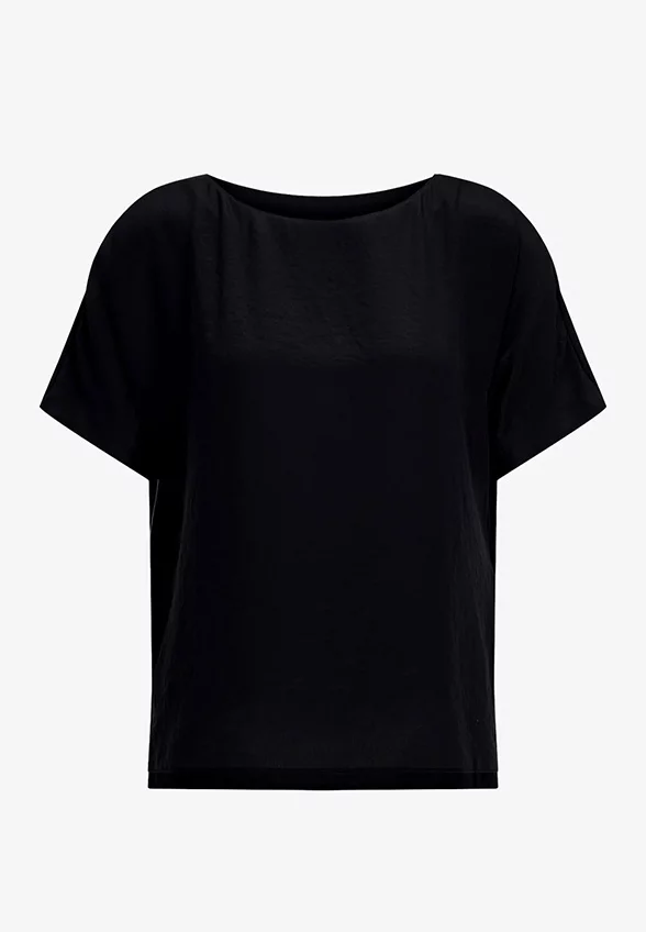 T-SHIRT Z KRÓTKIM RĘKAWEM CZARNY