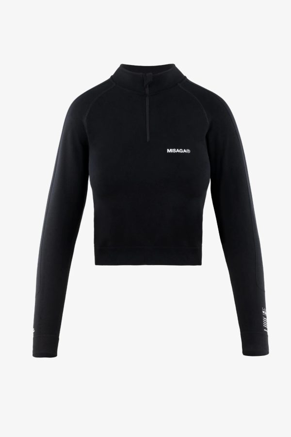 LONGSLEEVE Z ZAMKIEM CZARNY