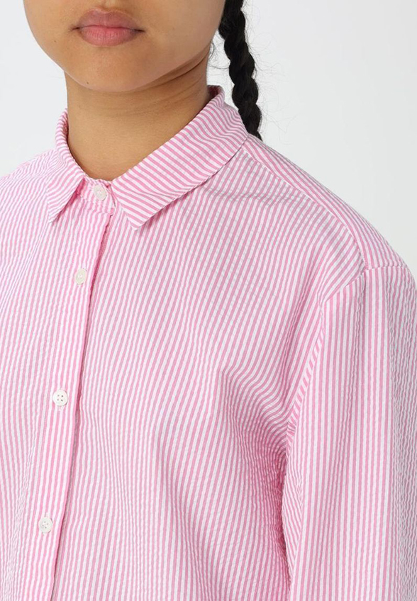 KOSZULA BRIGITTE SEERSUCKER STRIPES RÓŻOWA