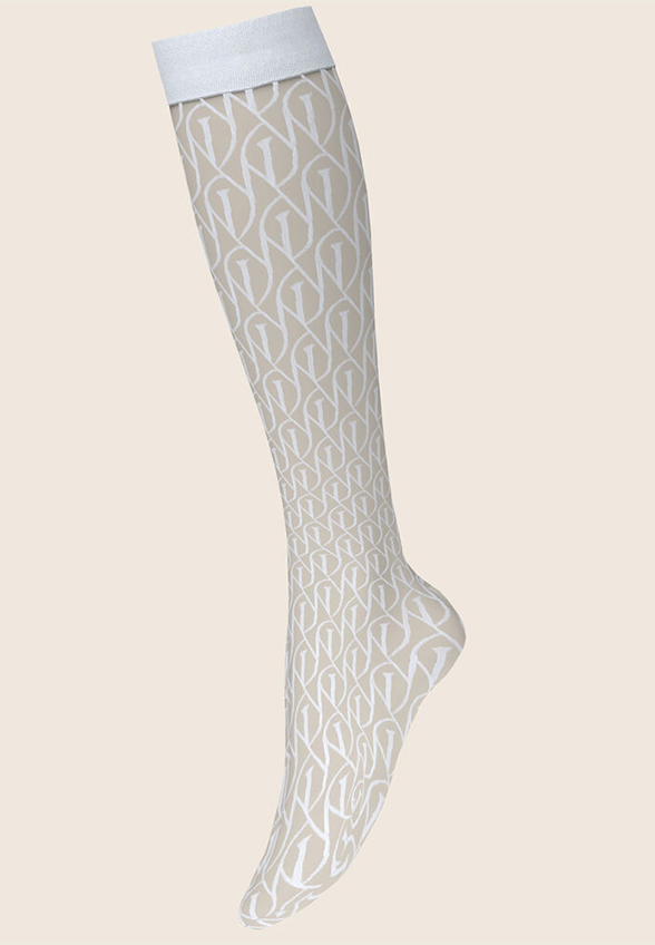 SKARPETKI W LACE KNEE-HIGH BIAŁE