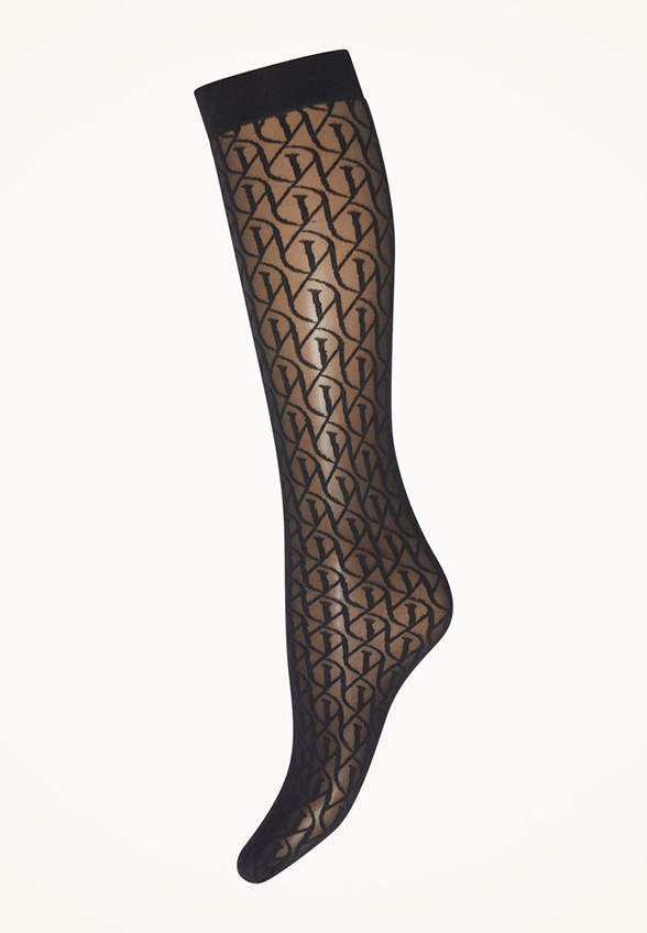 SKARPETKI W LACE KNEE-HIGH CZARNE
