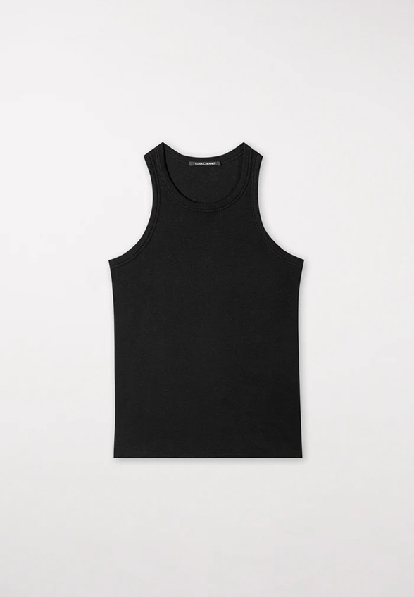 TANK TOP PRĄZKOWANY CZARNY