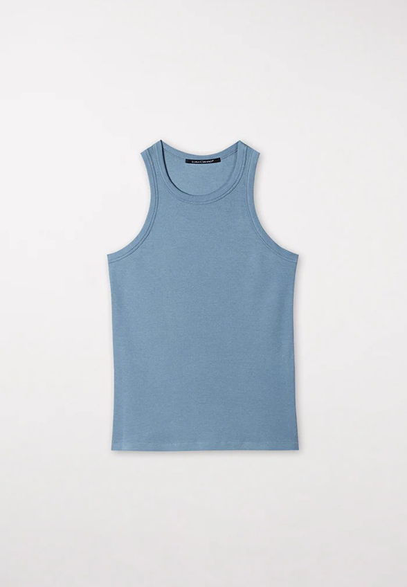 TANK TOP PRĄŻKOWANY NIEBIESKI