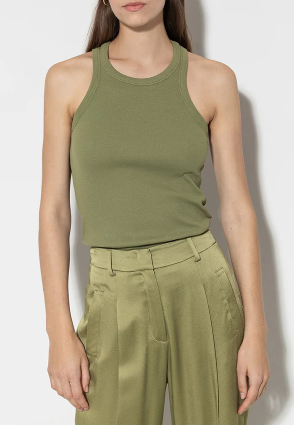 TANK TOP PRĄŻKOWANY ZIELONY