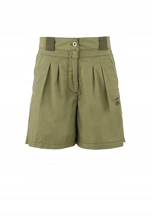BERMUDY Z ZASZEWKAMI KHAKI