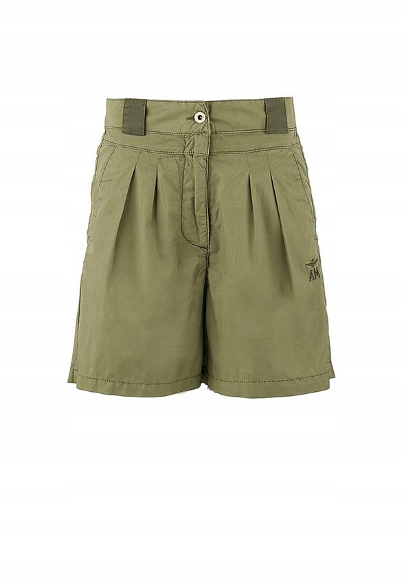 BERMUDY Z ZASZEWKAMI KHAKI