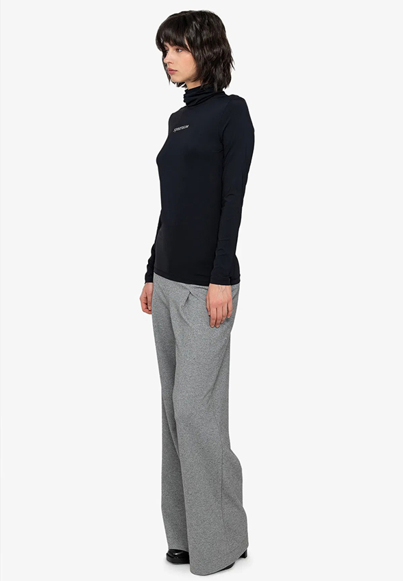 LONGSLEEVE Z GOLFEM I NAPISEM CZARNY