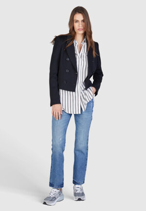 ŻAKIET Z KLAPAMI CZARNY