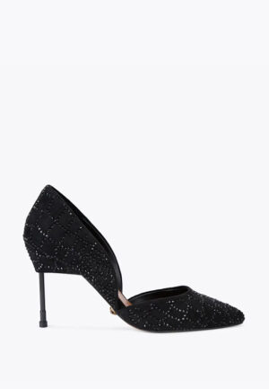 SZPILKI BOND 90 Z KRYSZTAŁKAMI CZARNE