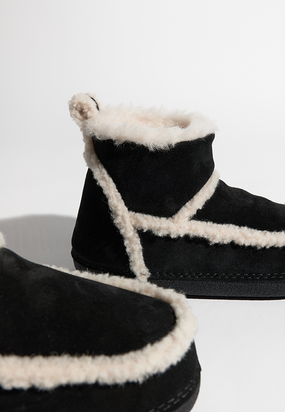 ŚNIEGOWCE CLASSIC SHEARLING LOW CZARNE