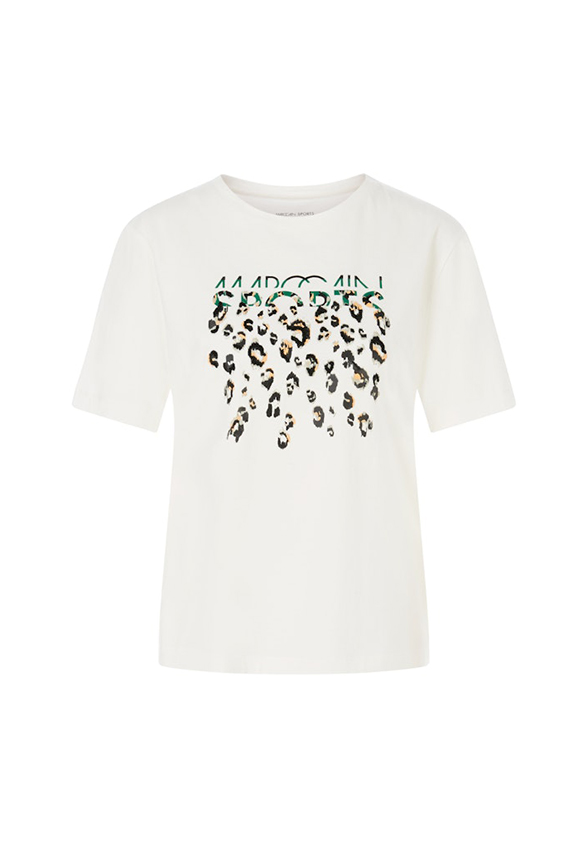 T-SHIRT Z CZYSTEJ BAWEŁNY Z NADRUKIEM BIAŁY
