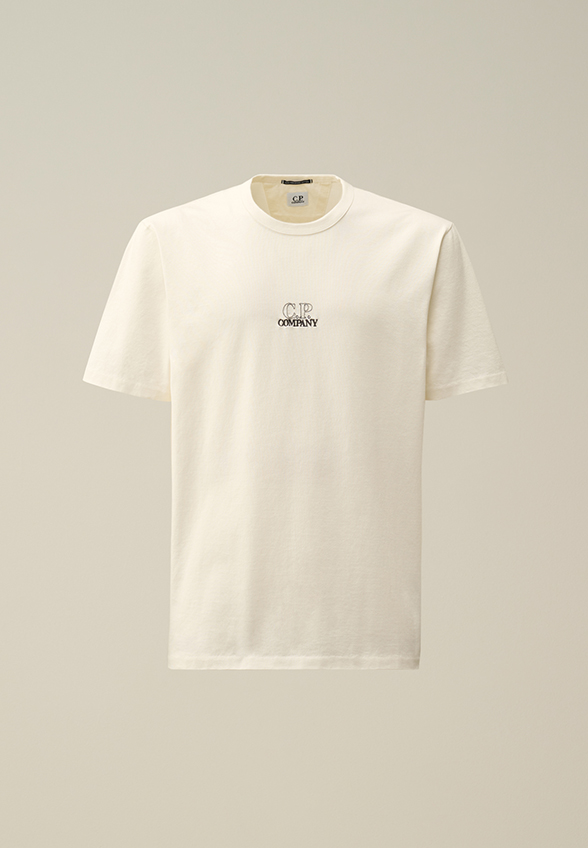 T-SHIRT Z HAFTOWANĄ GRAFIKĄ BIAŁY
