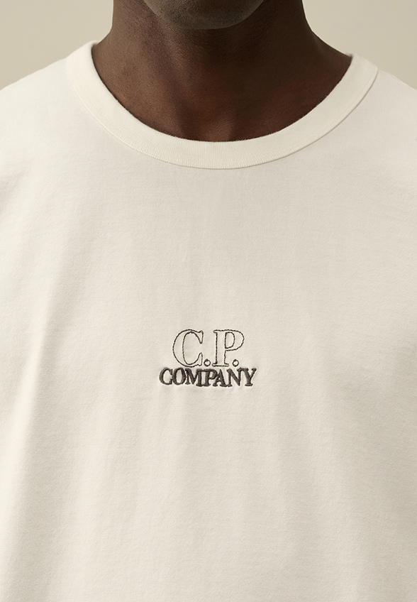 T-SHIRT Z HAFTOWANĄ GRAFIKĄ BIAŁY