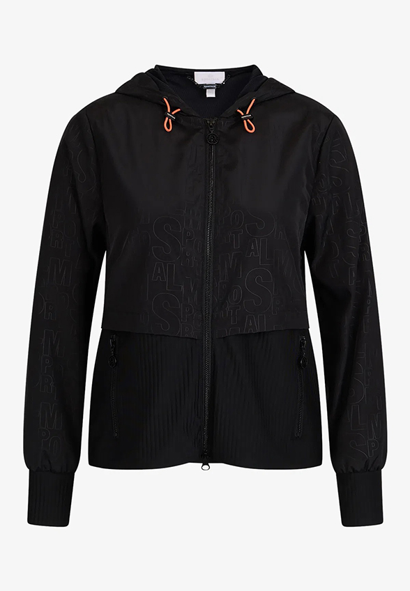 BLUZA Z TŁOCZONEJ TAFTY CZARNA