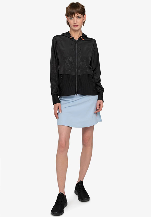 BLUZA Z TŁOCZONEJ TAFTY CZARNA