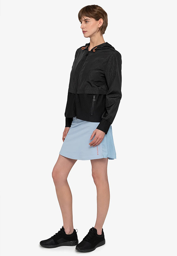 BLUZA Z TŁOCZONEJ TAFTY CZARNA