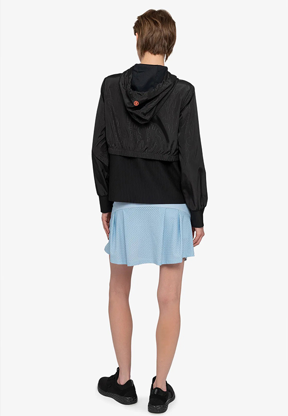 BLUZA Z TŁOCZONEJ TAFTY CZARNA