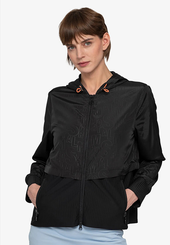 BLUZA Z TŁOCZONEJ TAFTY CZARNA