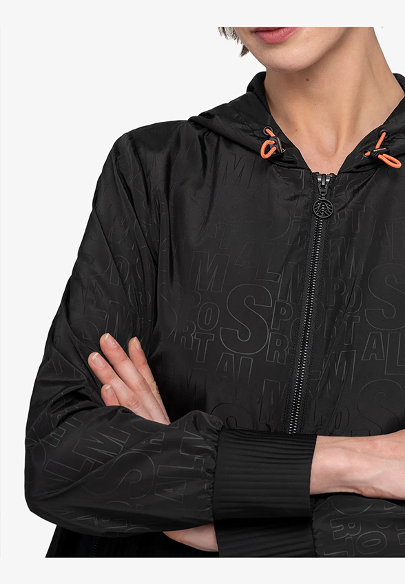 BLUZA Z TŁOCZONEJ TAFTY CZARNA