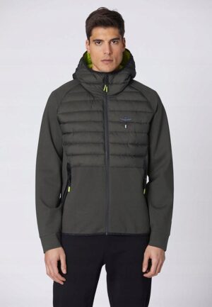 KURTKA SPORTOWA Z PIKOWANIEM KHAKI