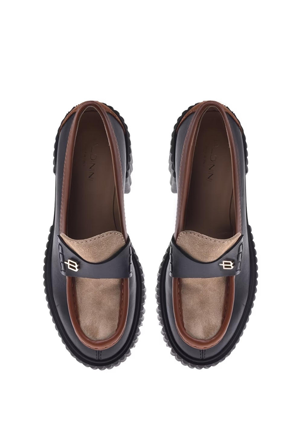 LOAFERSY NA OBCASIE CZARNO-BRĄZOWE