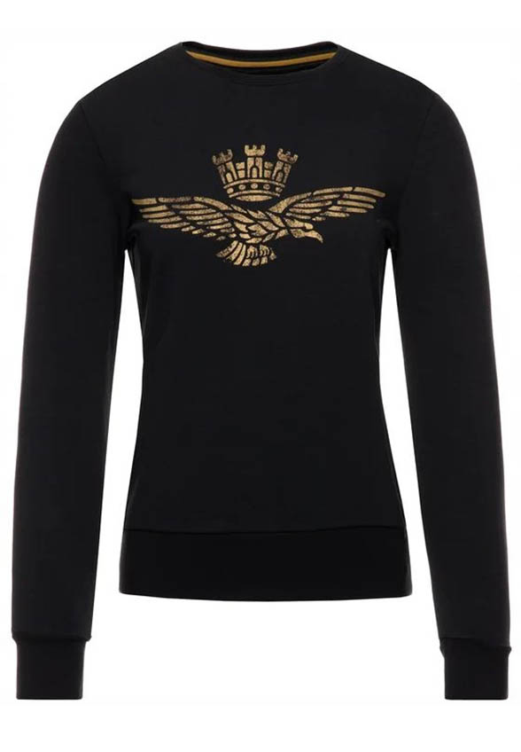 BLUZA Z NADRUKIEM ORŁA CZARNA