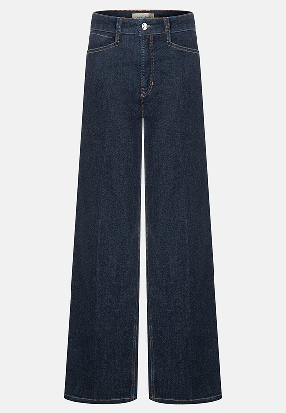SPODNIE JEANSOWE AMINA WIDE-FIT LONG GRANATOWE