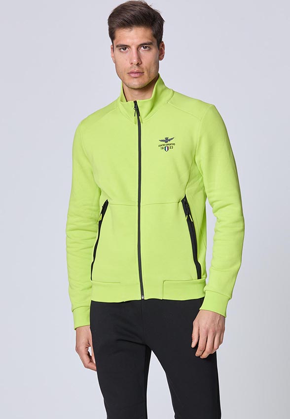 BLUZA SPORTOWA BAWEŁNIANA ZIELONA