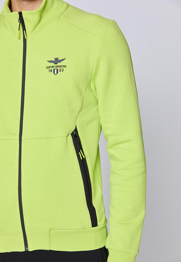 BLUZA SPORTOWA BAWEŁNIANA ZIELONA