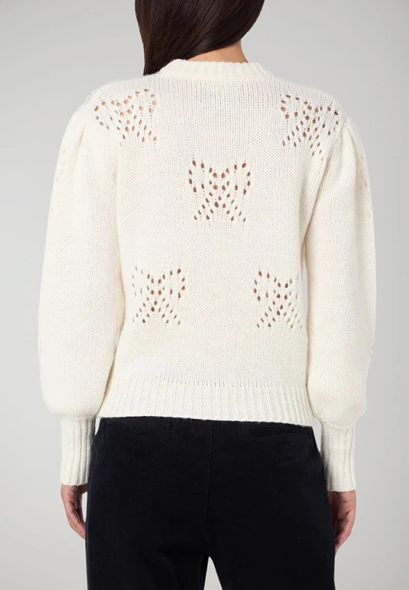 SWETER BLOOM WEŁNIANY KREMOWY