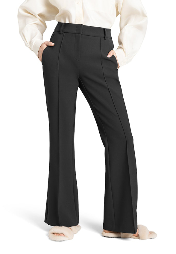 SPODNIE FAWN FLARED FIT-LONG CZARNE