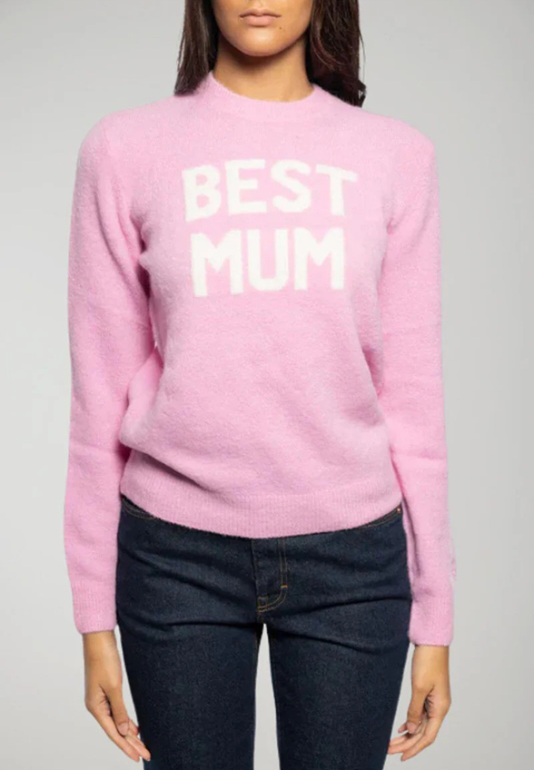 SWETER NEW QUEEN BEST MUM RÓŻOWY