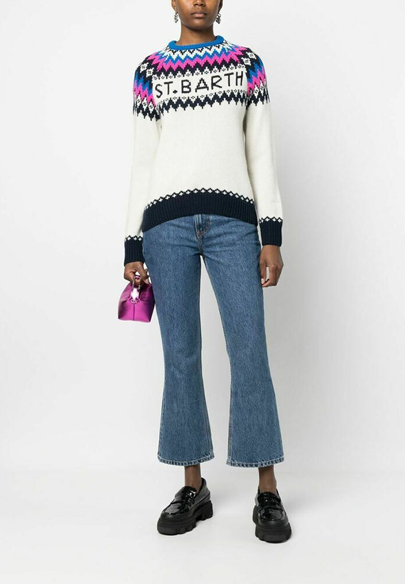 SWETER NEW QUEEN NORDIC BIAŁY
