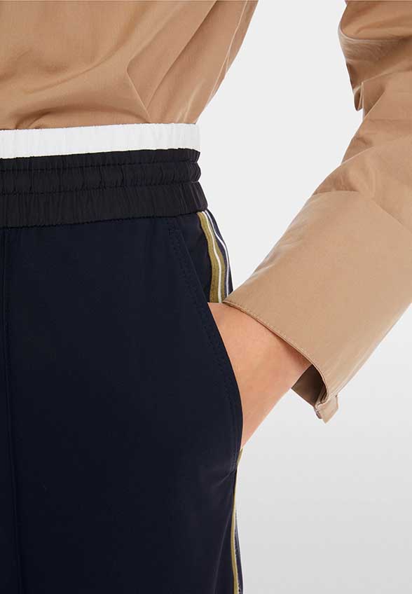 SPODNIE WELKOM WIDE-FIT GRANATOWE