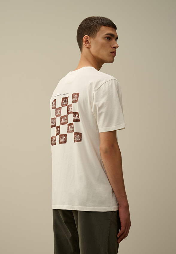 T-SHIRT Z GRAFIKĄ NA PLECACH BIAŁY