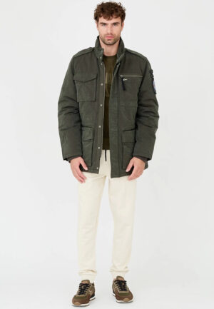 KURTKA Z KIESZENIAMI CARGO KHAKI