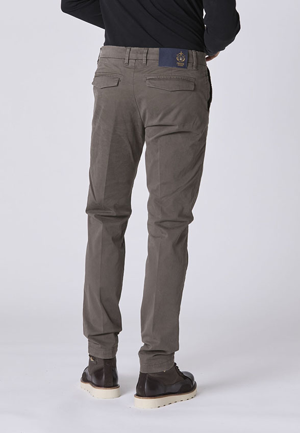 SPODNIE CHINO Z ELASTYCZNEJ BAWEŁNY KHAKI
