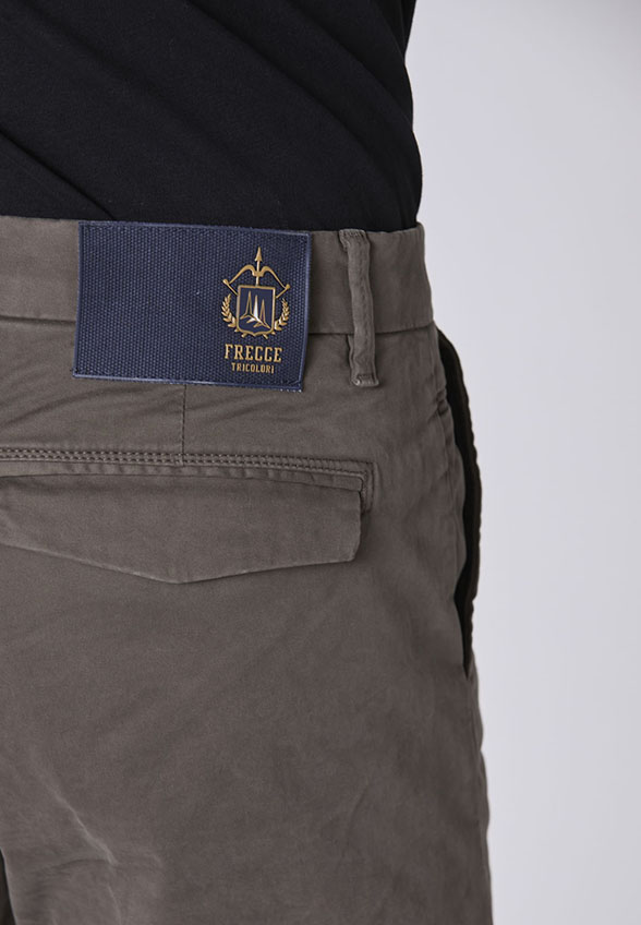SPODNIE CHINO Z ELASTYCZNEJ BAWEŁNY KHAKI