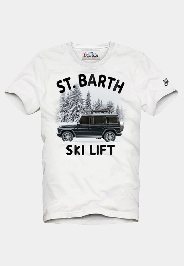 T-SHIRT ARNOTT SKI LIFT BIAŁY