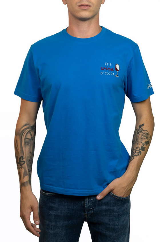 T-SHIRT ARNOTT WINE O'CLOCK NIEBIESKI