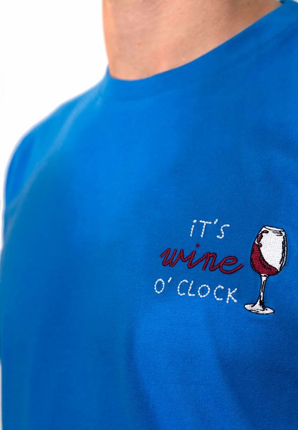 T-SHIRT ARNOTT WINE O'CLOCK NIEBIESKI