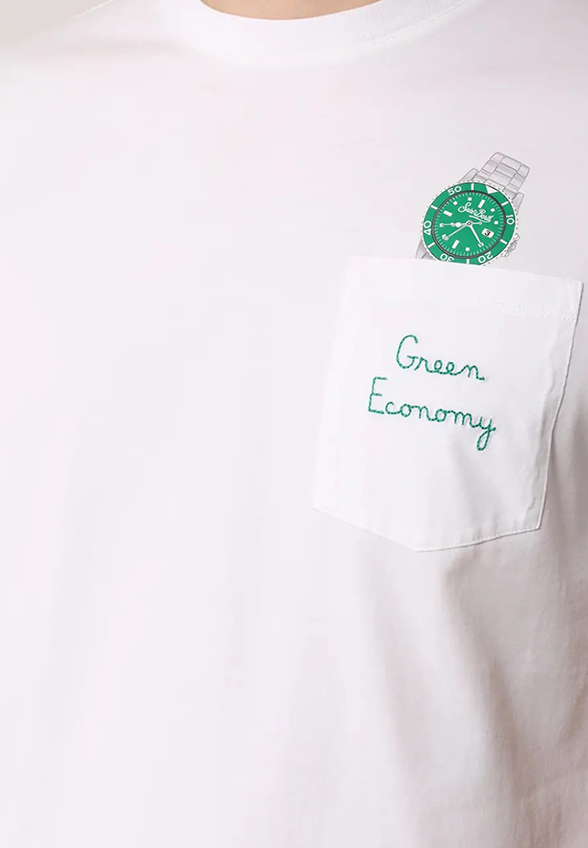 T-SHIRT CONNOR I AM GREEN BIAŁY