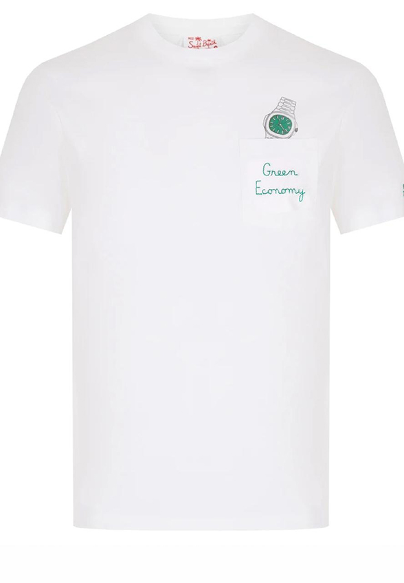 T-SHIRT CONNOR I AM GREEN BIAŁY