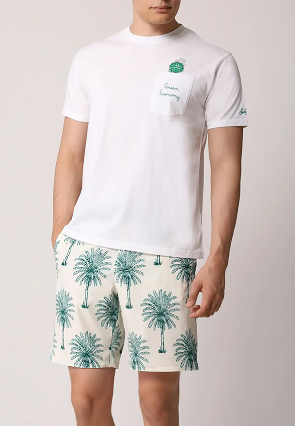 T-SHIRT CONNOR I AM GREEN BIAŁY