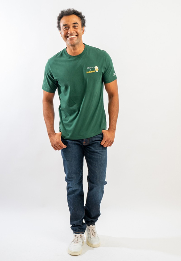 T-SHIRT ARNOTT SLITTINO BOMBARDINO ZIELONY